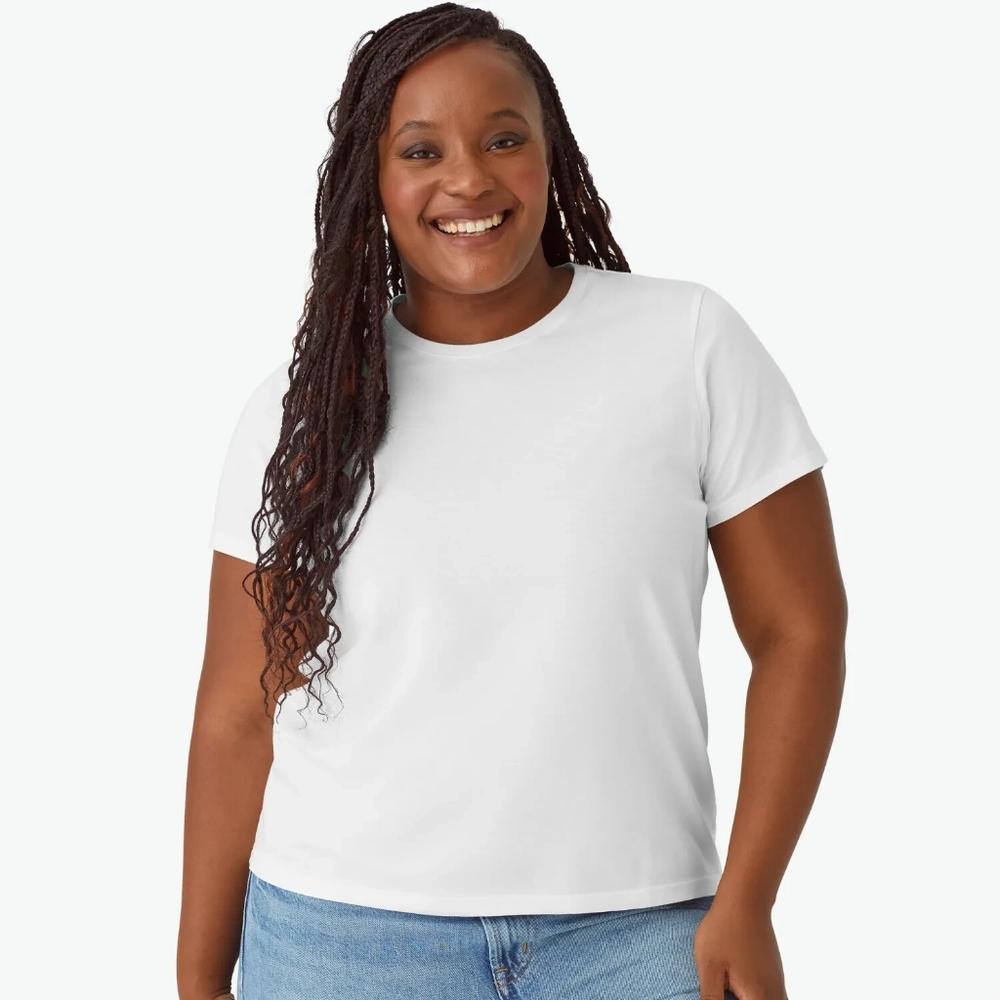 NWT Bombas White Pima Cotton Tee | XL | Soft Crewneck Classic